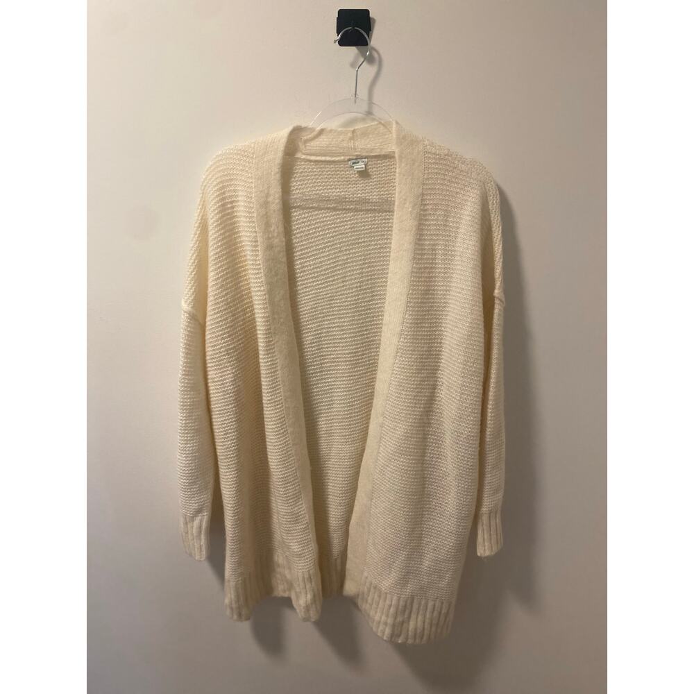 Aerie Cream Knit Long Open Cardigan-Size S